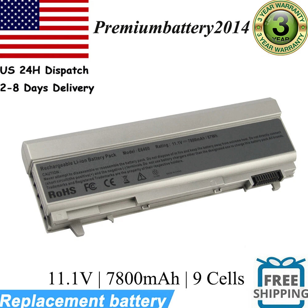 9 Cell Battery For Dell Latitude E6400 E6410 E6500 E6510 PT434 KY477 Laptop