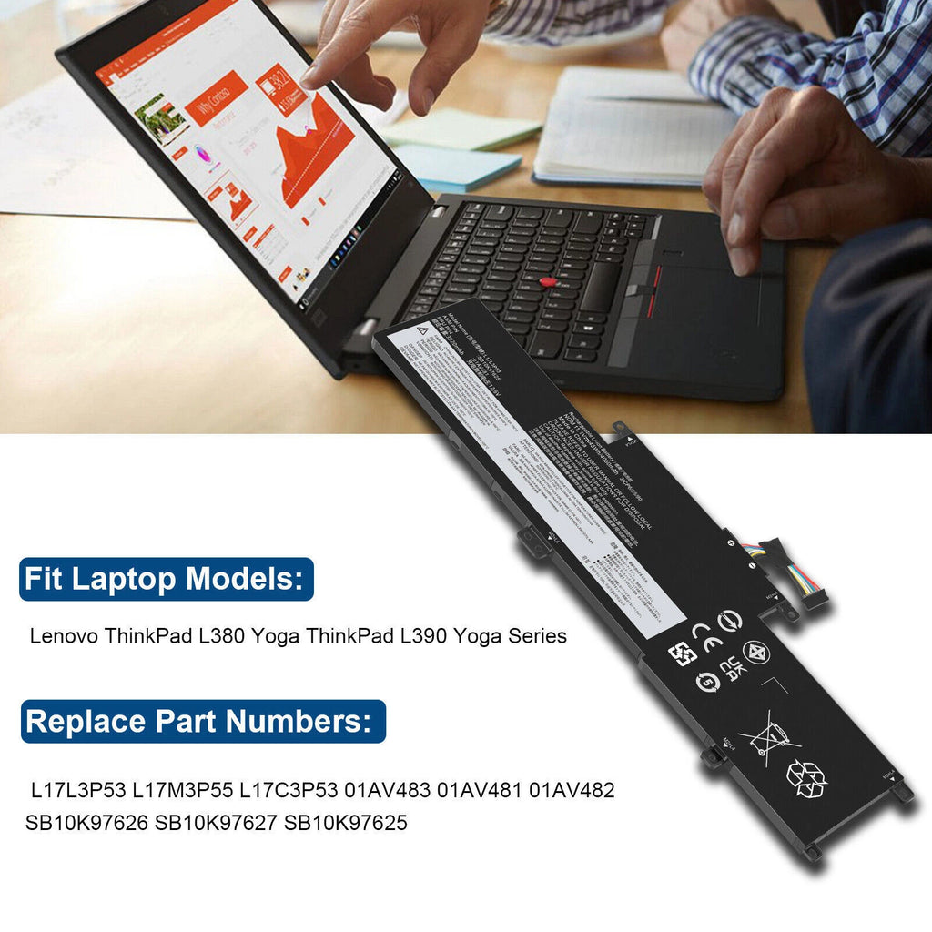 01AV483 01AV481 Battery for Lenovo ThinkPad L380 L390 Yoga L17M3P55 L17L3P53