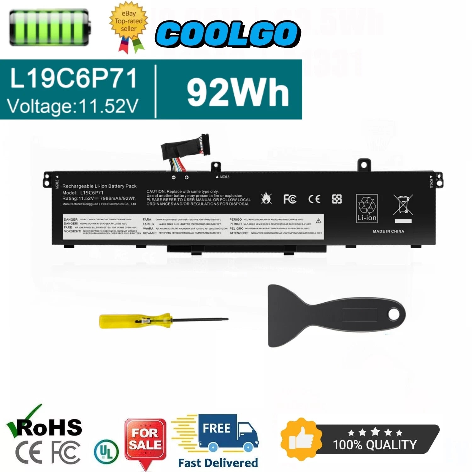 ?L19C6P71 battery For Lenovo ThinkPad P15 P17 2nd Gen L19L6P71 5B10W13958 94Wh