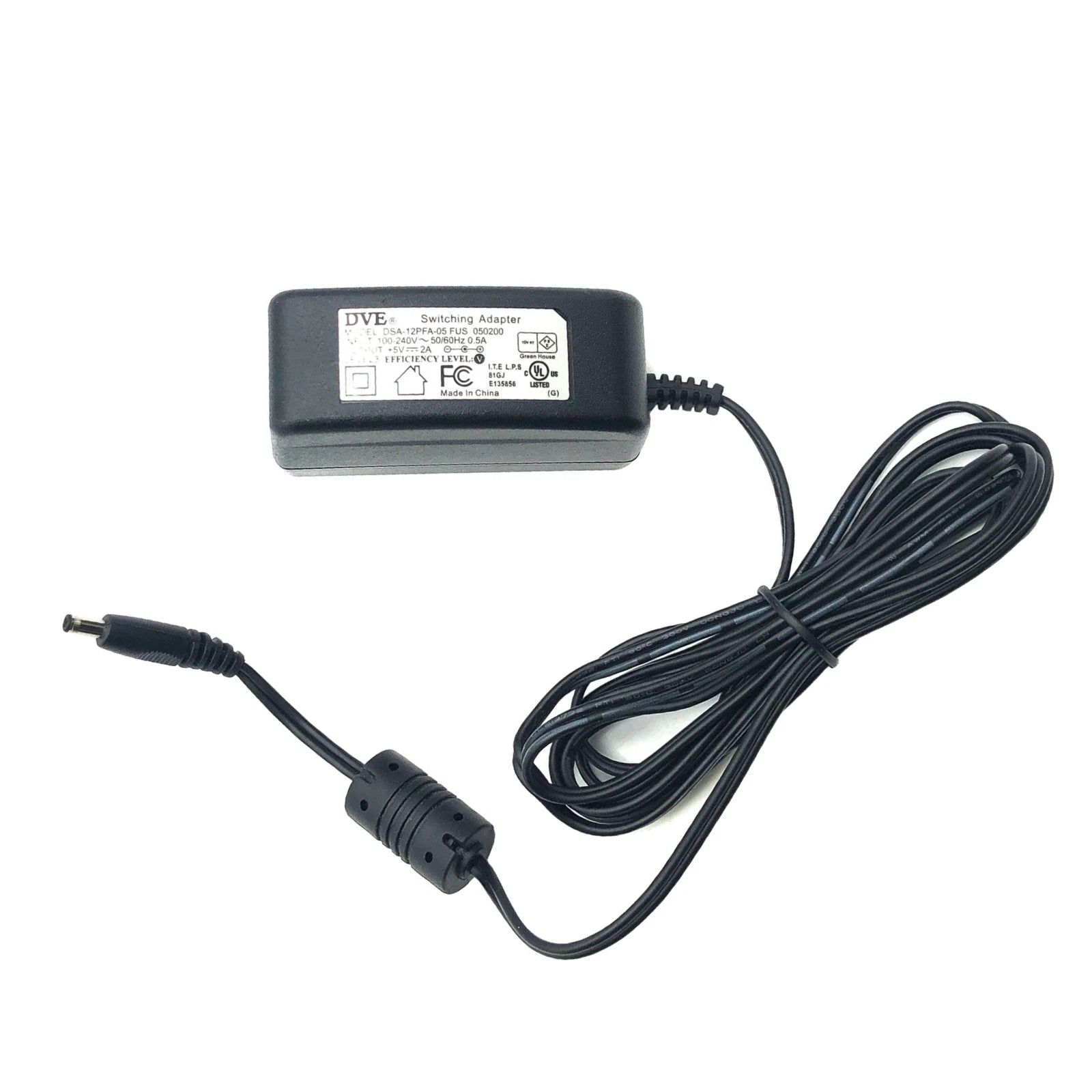 NEW Genuine 10W DVE Switching AC DC Adapter 5V 2A DSA-12PFA-05 3.5mm