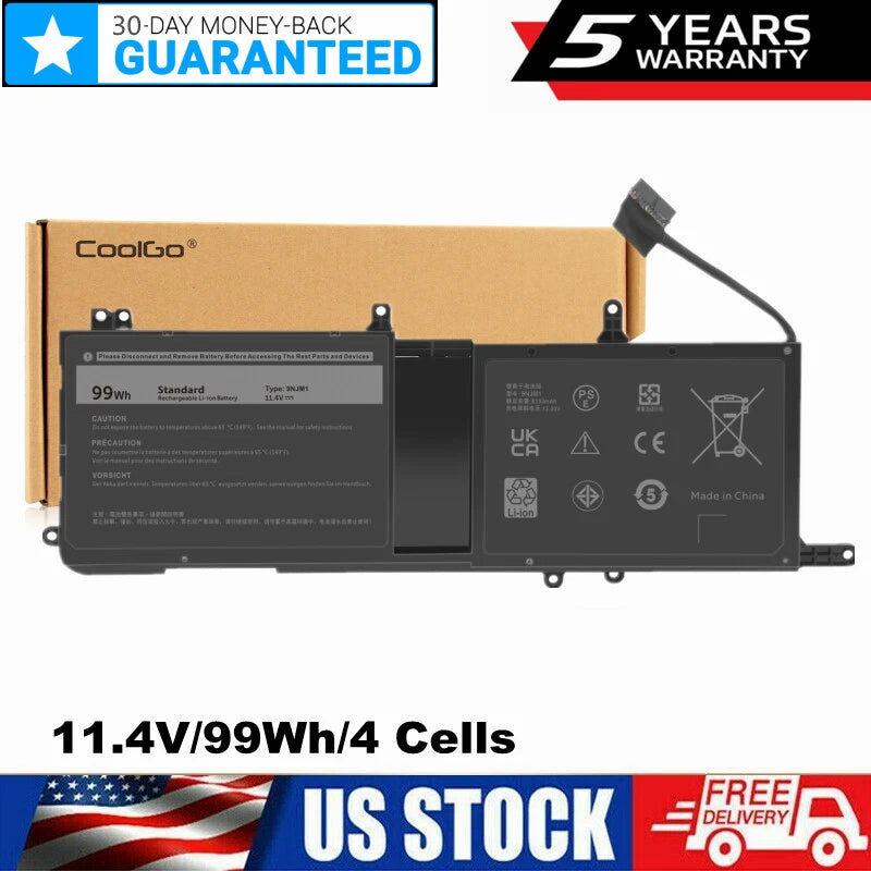 9NJM1 Battery For Dell Alienware 15 R3 R4 17 R4 R5 P31E001 P31E002 0546FF 44T2R