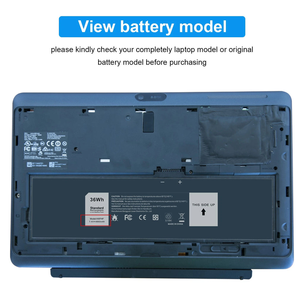 HXFHF Battery for Dell Venue 11 Pro 7130 7139 7140 VT26R 0VJF0X 7.4V-36Wh