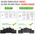 A1618/A1417 Battery For Apple Macbook Pro 15'' A1398 (Late 2013 Mid 2012-2015)