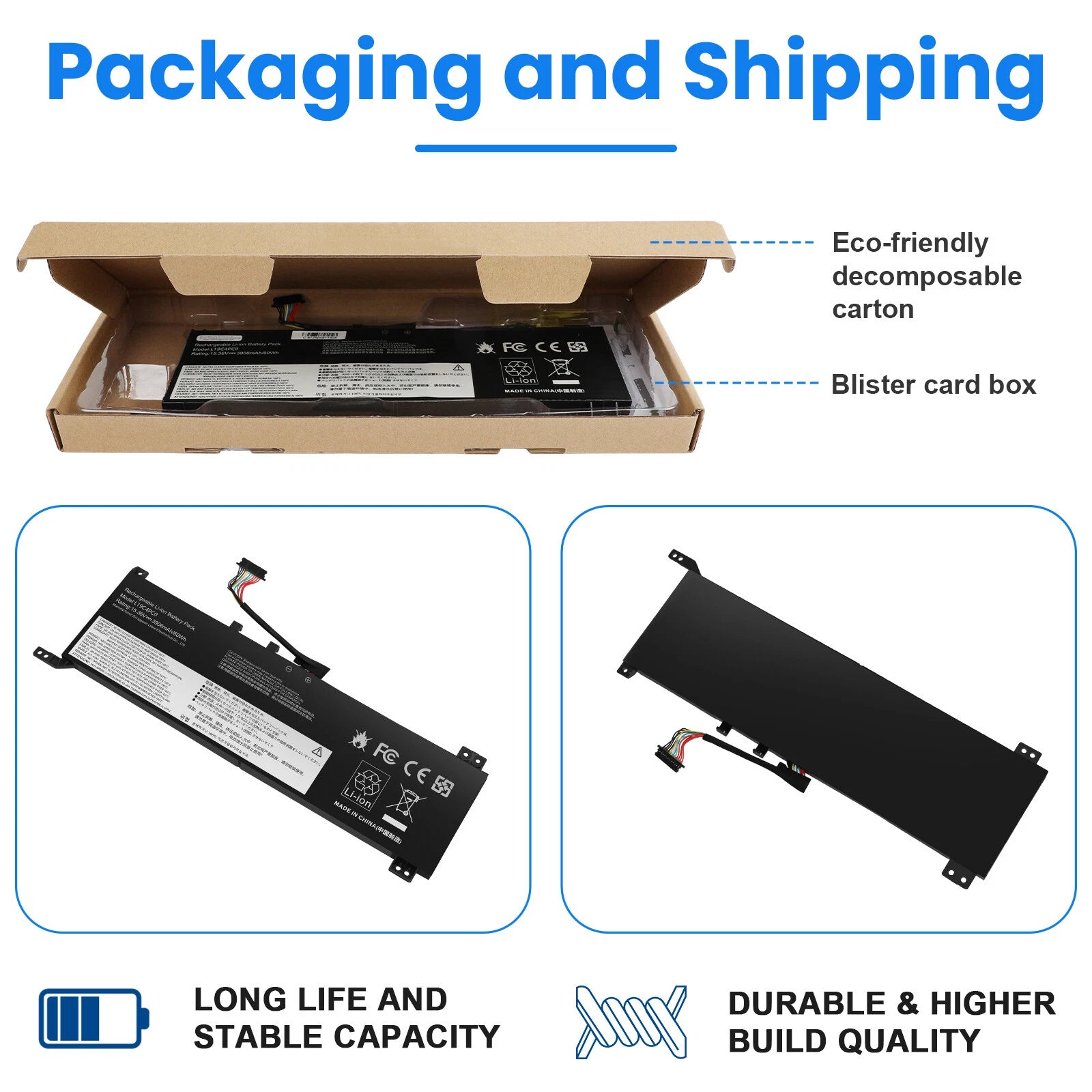 L19C4PC0 5B10W86196 60Wh Battery For Lenovo Legion 5P-15IMH05 5-15ARH05 L19C4PC1
