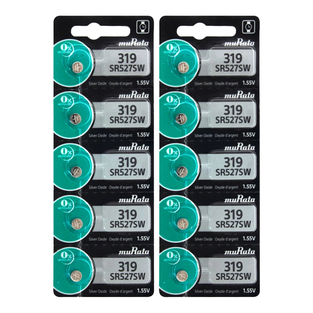 10 Pcs 319 Murata Replaces Sony Watch Batteries