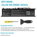 ??99.99WH BTY-M6M Battery For MSI Creator 15 GS66 Stealth GE66 Raider GE76 WS66
