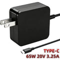 65W Portable USBC Laptop Charger Cord TypeC for CAR Dell Lenovo HP Power Adapter