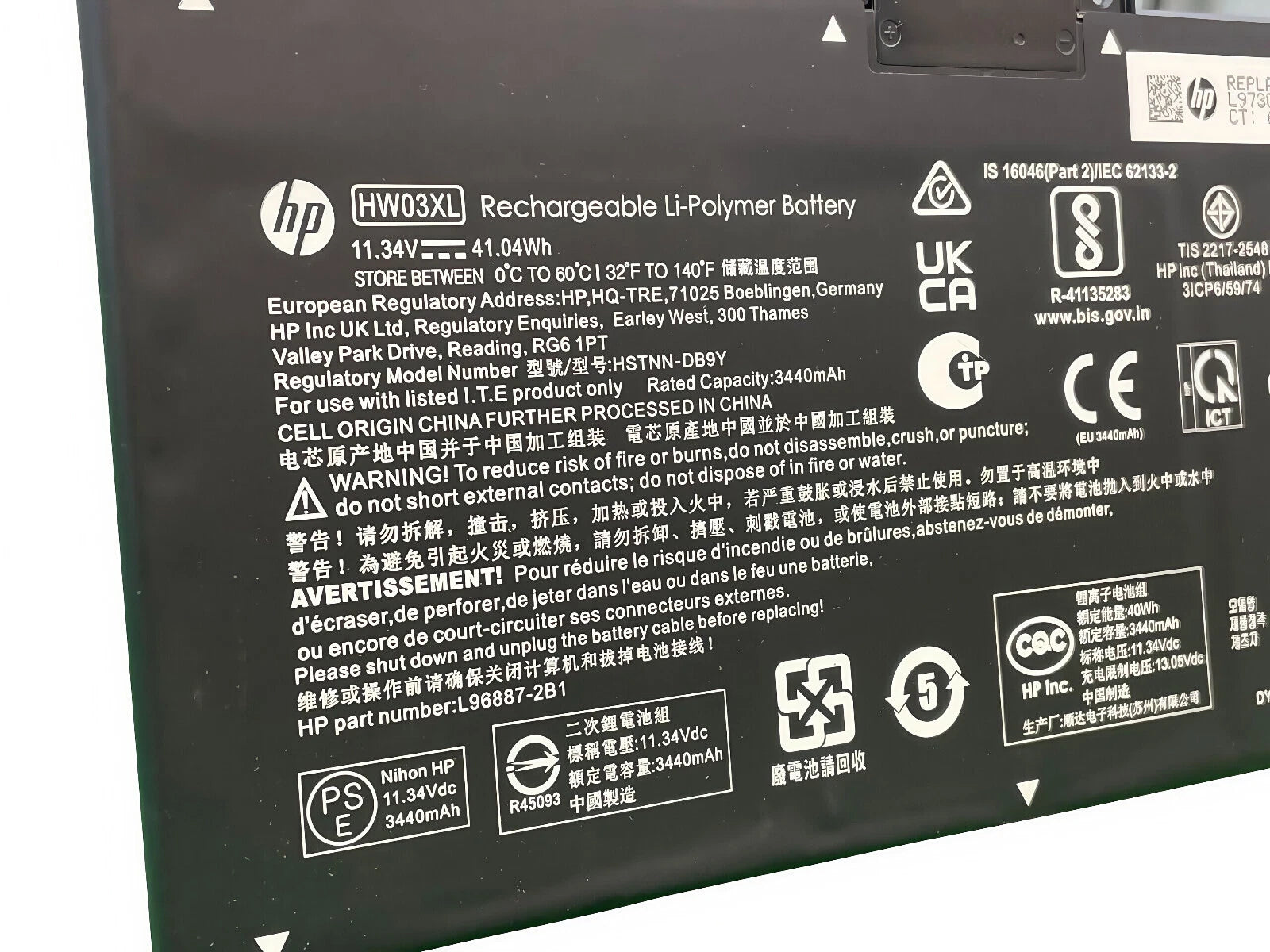 Genuine HW03XL Battery For HP Pavilion 15-EG 15-EH 15T-EG 17-CN 17-CP L97300-005