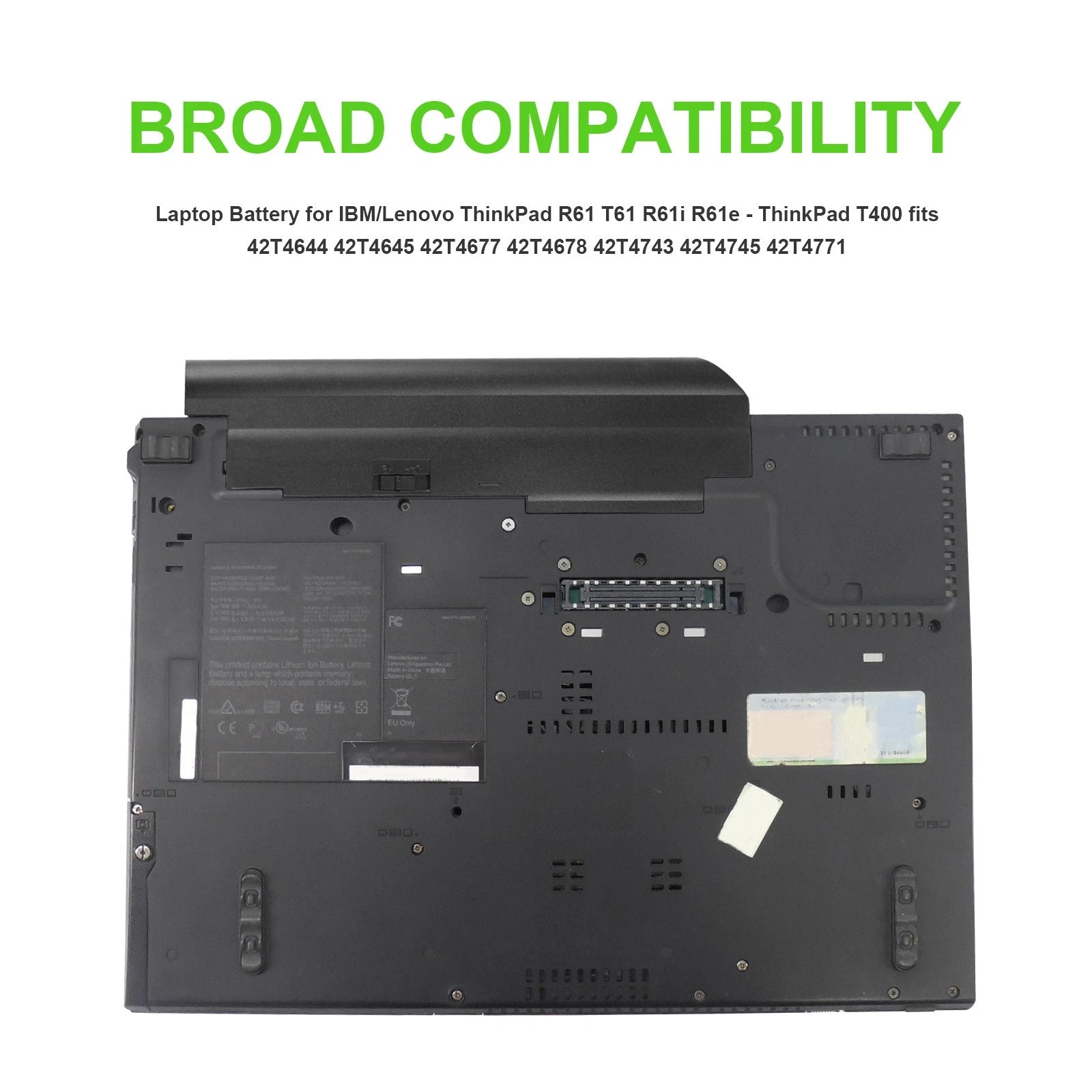 ?Battery for Lenovo ThinkPad T400 T61 R61 R400 T61P 14.1" Widescreen 5200mAh