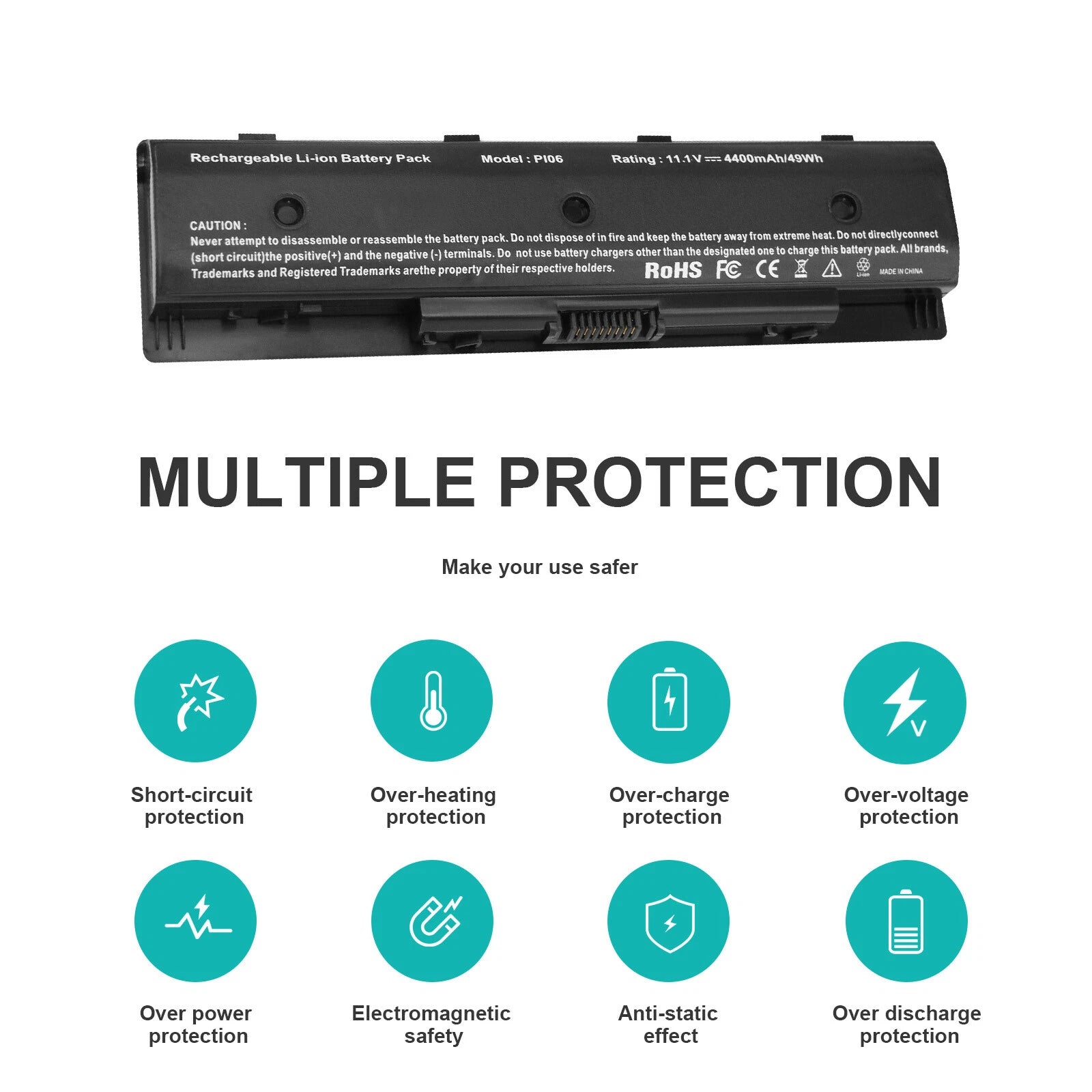 PI06 Battery for HP Envy 15 17 hstnn-yb40 710416-001 710417-001 P106 PC Notebook