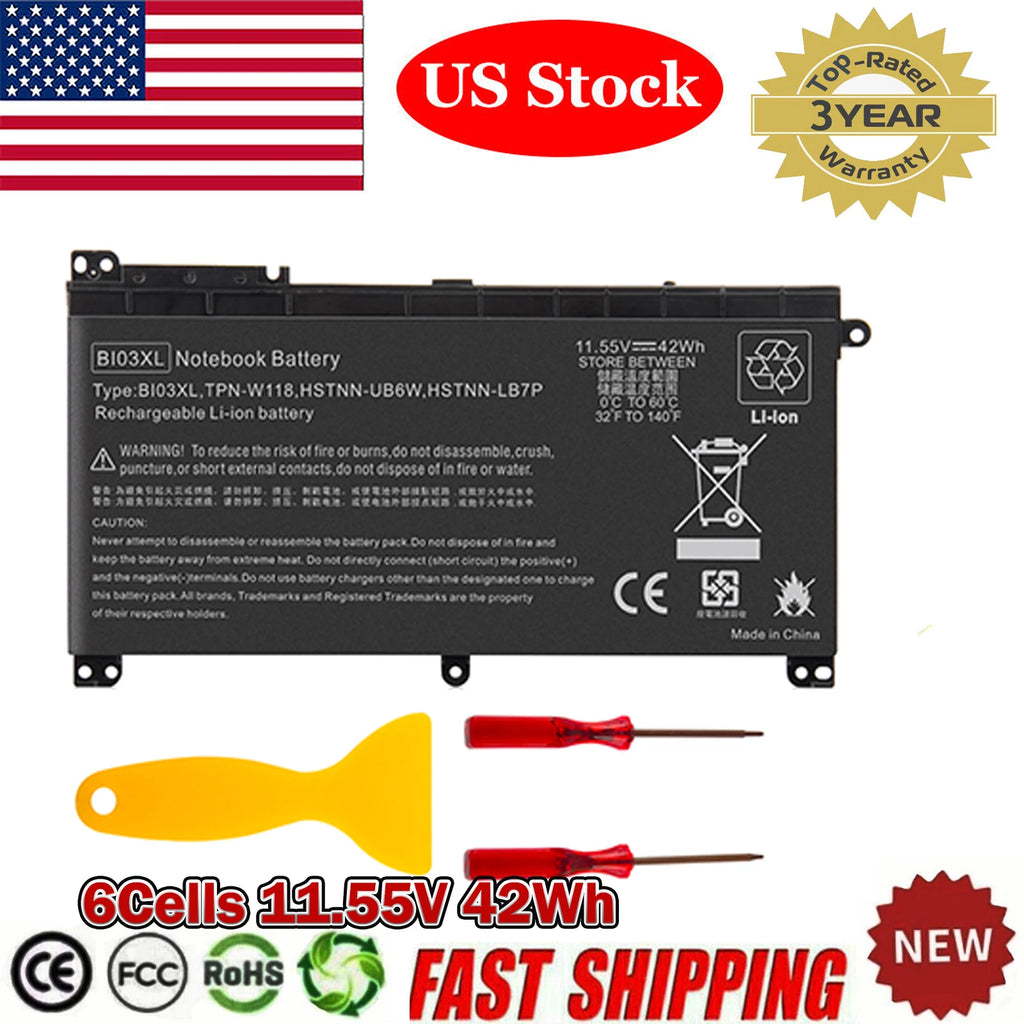 BI03XL Battery for HP Pavilion 14-ax000 X360 13-u000 HSTNN-UB6W 843537-541