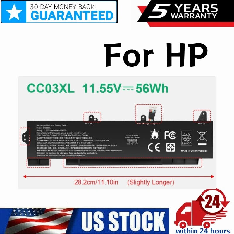 CC03XL BATTERY For HP ELITEBOOK 850 G7 G8,855 G7 G8, ZBook Firefly 15 G7 G8 56Wh