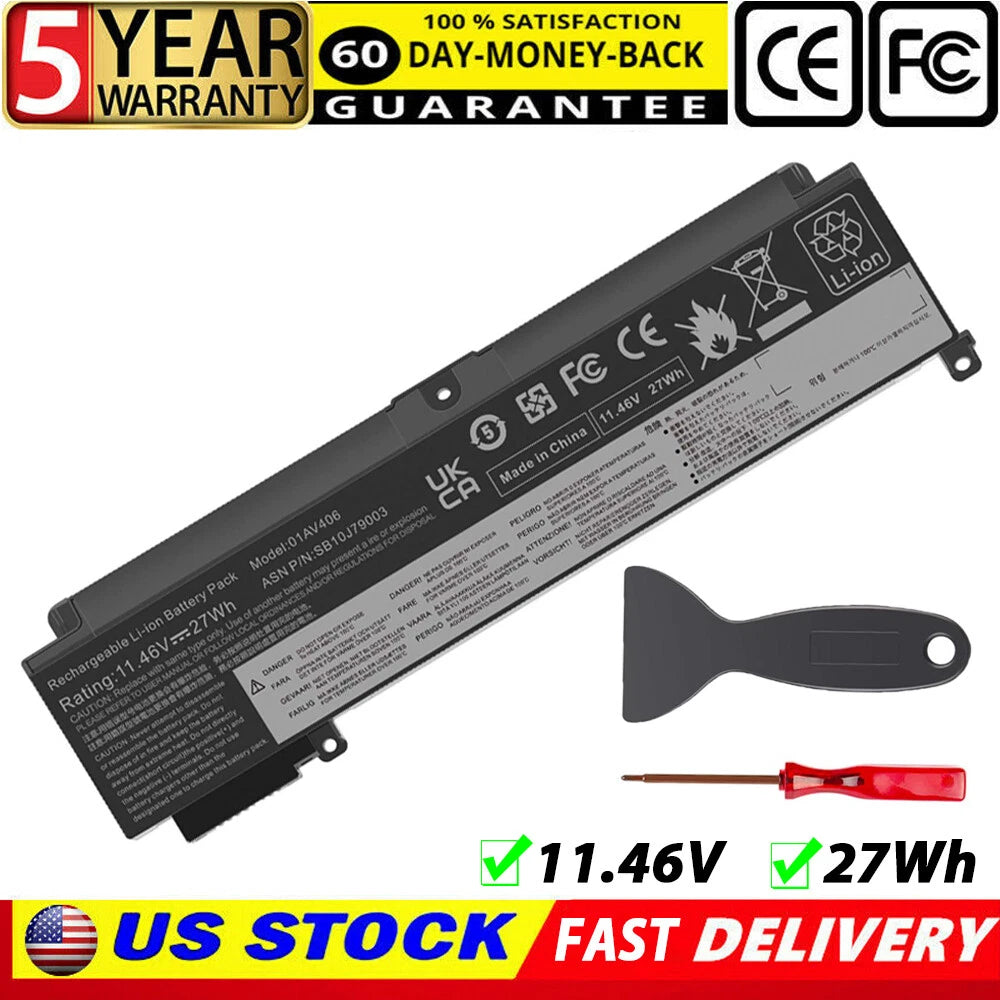 Battery 00HW024 00HW025 01AV405 01AV406 For Lenovo ThinkPad T460s T470s 00HW038