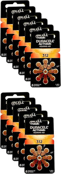 Duracell Mercury Free Hearing Aid Batteries Size 312 (80 Batteries) Exp: 2029