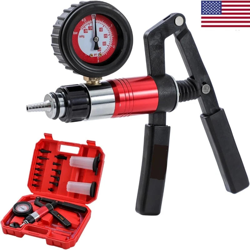 Hand Held Vacuum Pressure Pump Brake Bleeding Kit for Car Motorcycle Adults