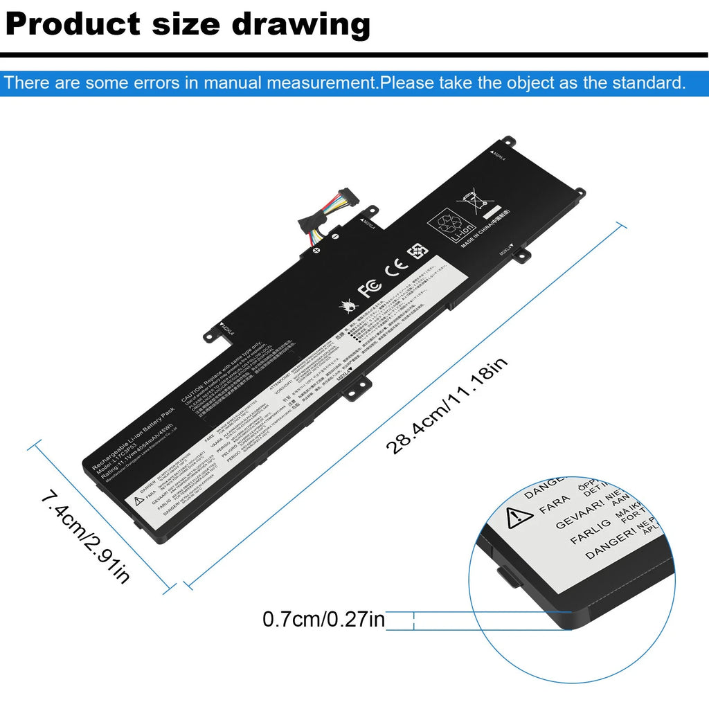 Battery L17C3P53 L17L3P53 For Lenovo ThinkPad L380 L390 Yoga Series 01AV482 45Wh