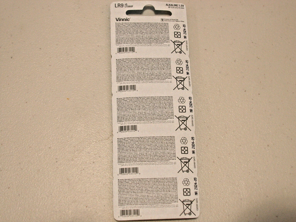 5 pc VINNIC L1560 625A PX625A LR9 photo battery ALKALINE