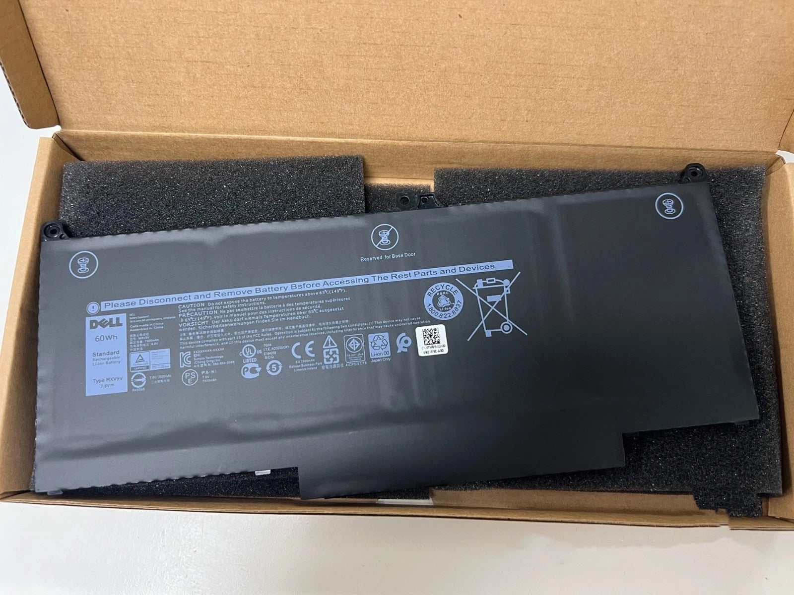 Genuine MXV9V Laptop Battery For Latitude 5300 5310 2-in-1 Series 7300 7400 60WH
