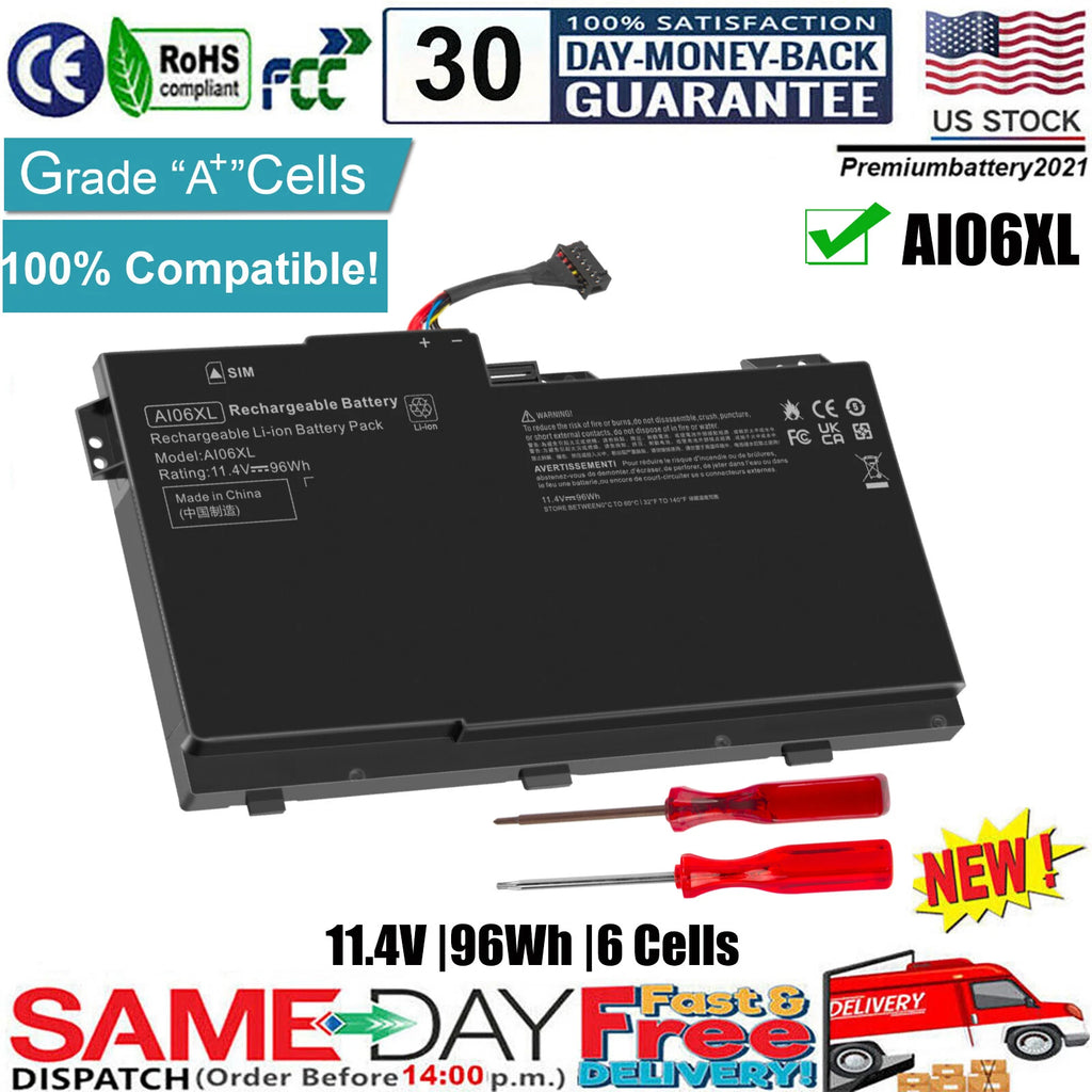 ?AI06XL BATTERY FOR HP ZBook 17 G3 Xeon HSTNN-LB6X HSTNN-C86C 808397-421 US