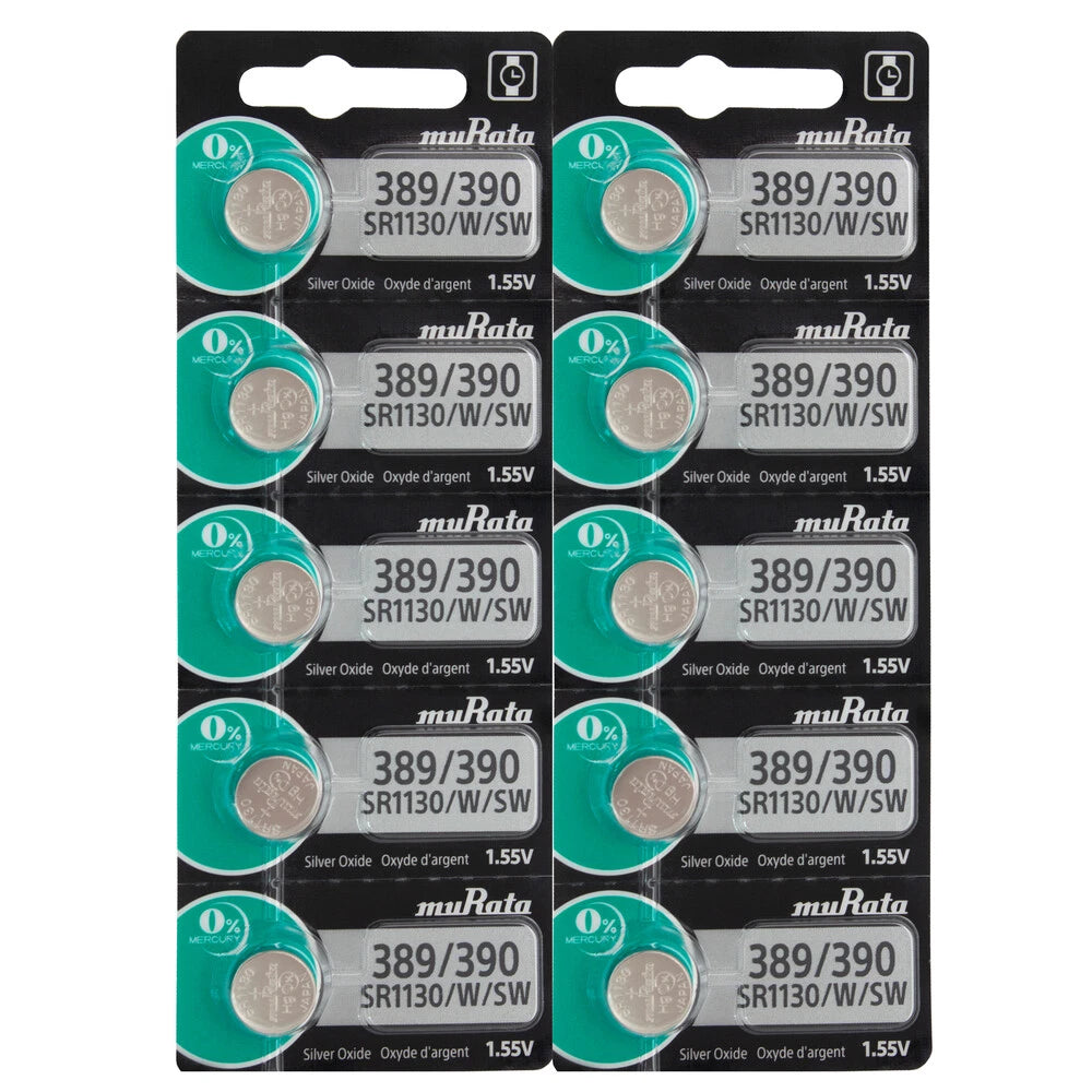 10pk Murata Watch Battery Size 389/390 Replace V389 SR54 Fast USA Ship