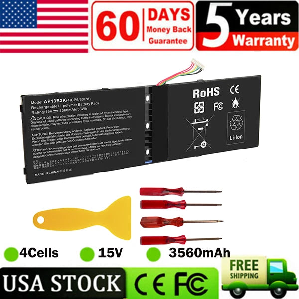 Laptop Battery for Acer Aspire V5-552P M5-583P KT.00403.015 4ICP6/60/78 AP13B3K