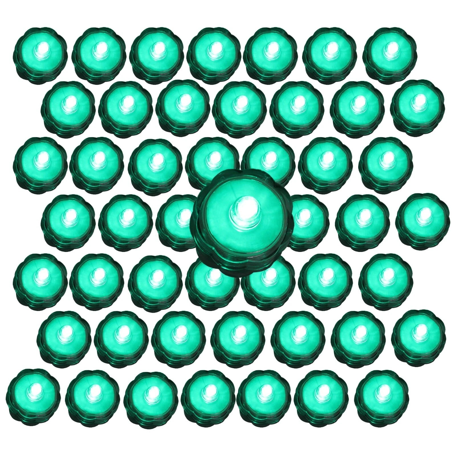 50 pk Turquoise Submersible Waterproof Underwater Battery LED Tea Light Wedding