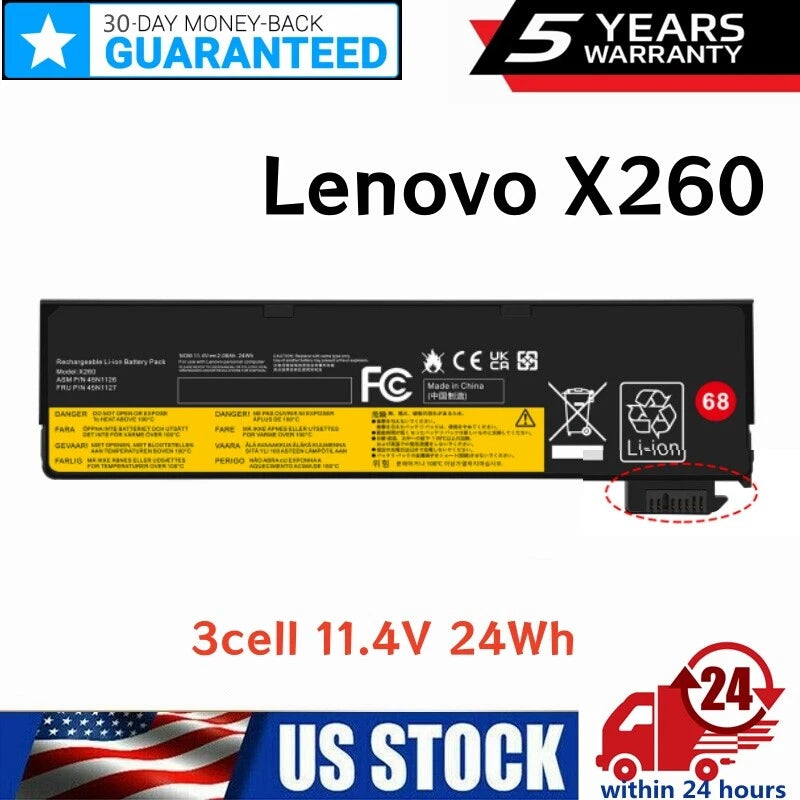 24Wh 68 Battery For Lenovo ThinkPad X240s X250 X260 X270 T440s T440 T460 45N1125