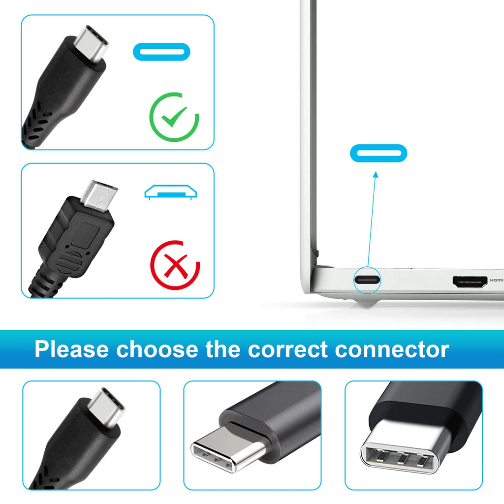 45W Type-C Fast Charger Power Adapter for Samsung ASUS Sony Laptop Phone Tablet