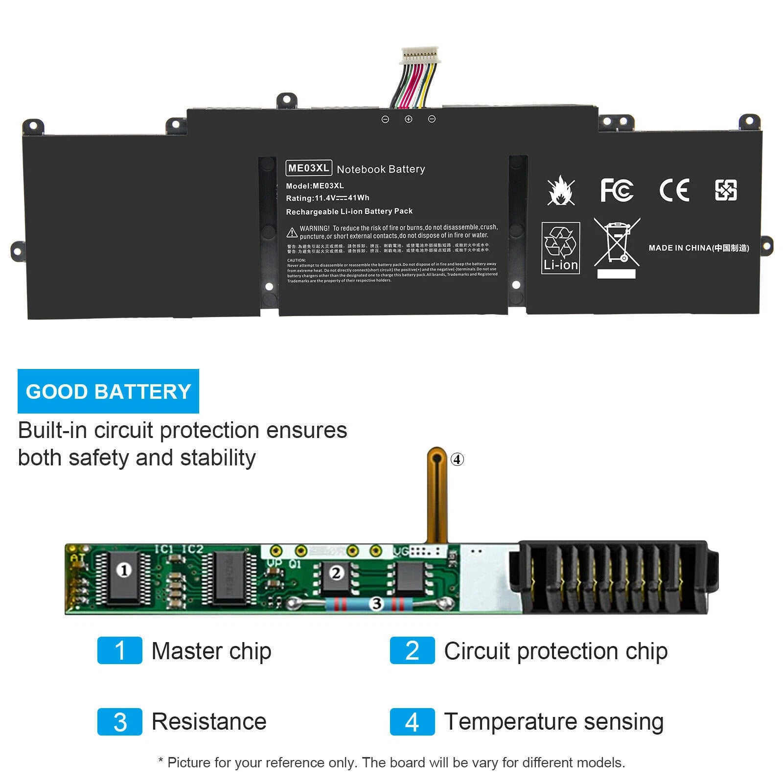 ME03XL Battery for HP Stream 11 11-d001dx 13 13-c001nd 787089-421 787089-421