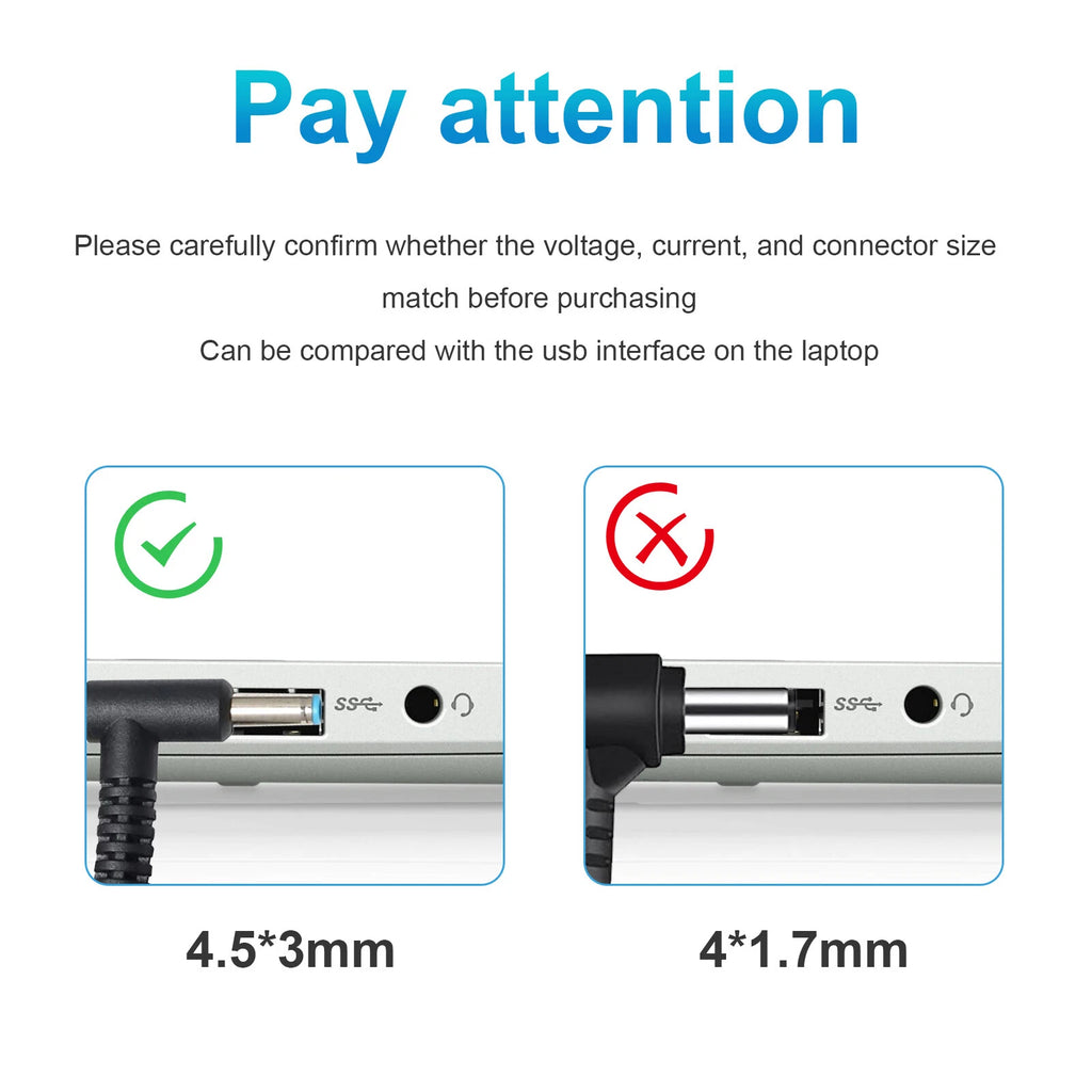AC Adapter Charger for HP 710412-001 709985-004 Envy X360 Elitebook 840 ProBook