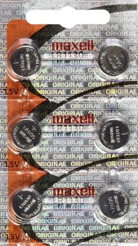 LR1130 Maxell 189 (6 piece) 389 LR54 SR1130SW AG10 New Alkaline Battery