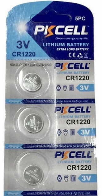 CR1220 PKCELL 1220 LITHIUM BATTERIES (3 piece) 3V watch New Authorize USA Seller