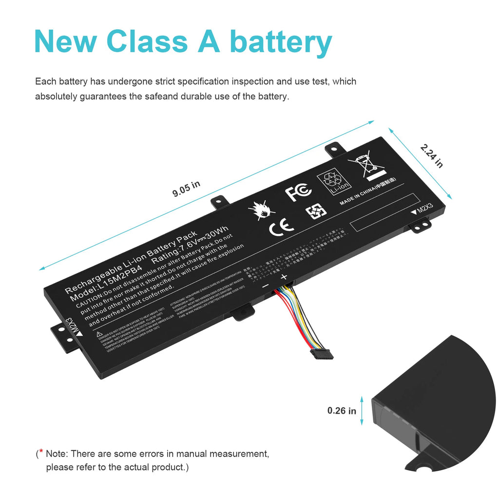 L15L2PB4 Battery for Lenovo IdeaPad 510-15ISK 510-15IKB 310-15ABR 310-15IKB 7.6V