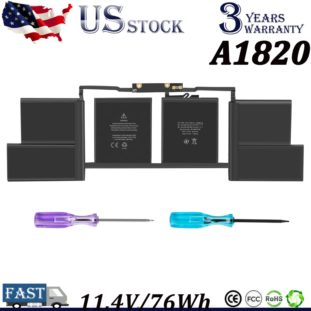 A1820 A1707 Battery for Apple Macbook Pro 15" Late 2016 Mid 2017 EMC 3072 3162