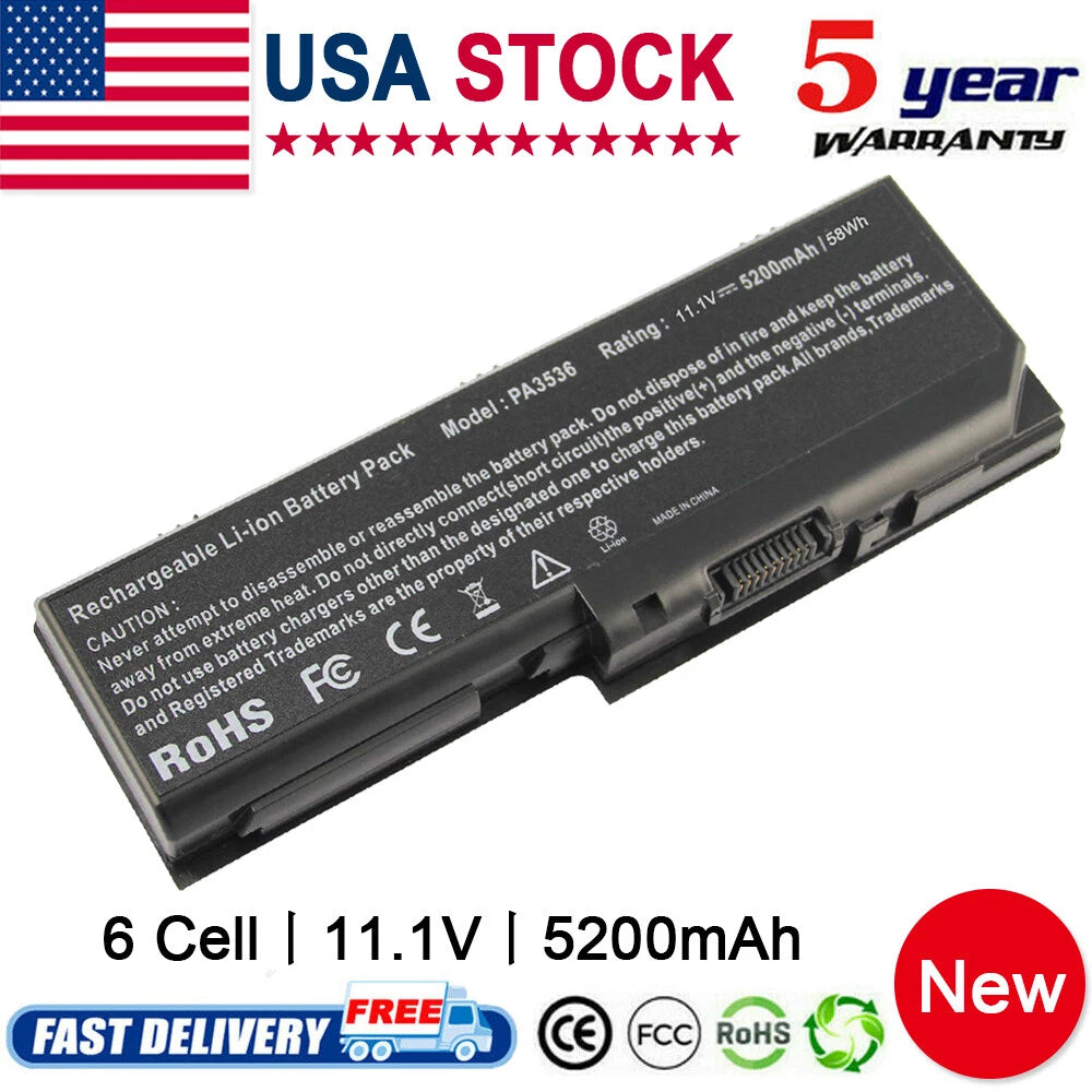 PA3536U-1BRS Battery for Toshiba Satellite P200 P300 L350 L355D PA3536U-1BAS PC