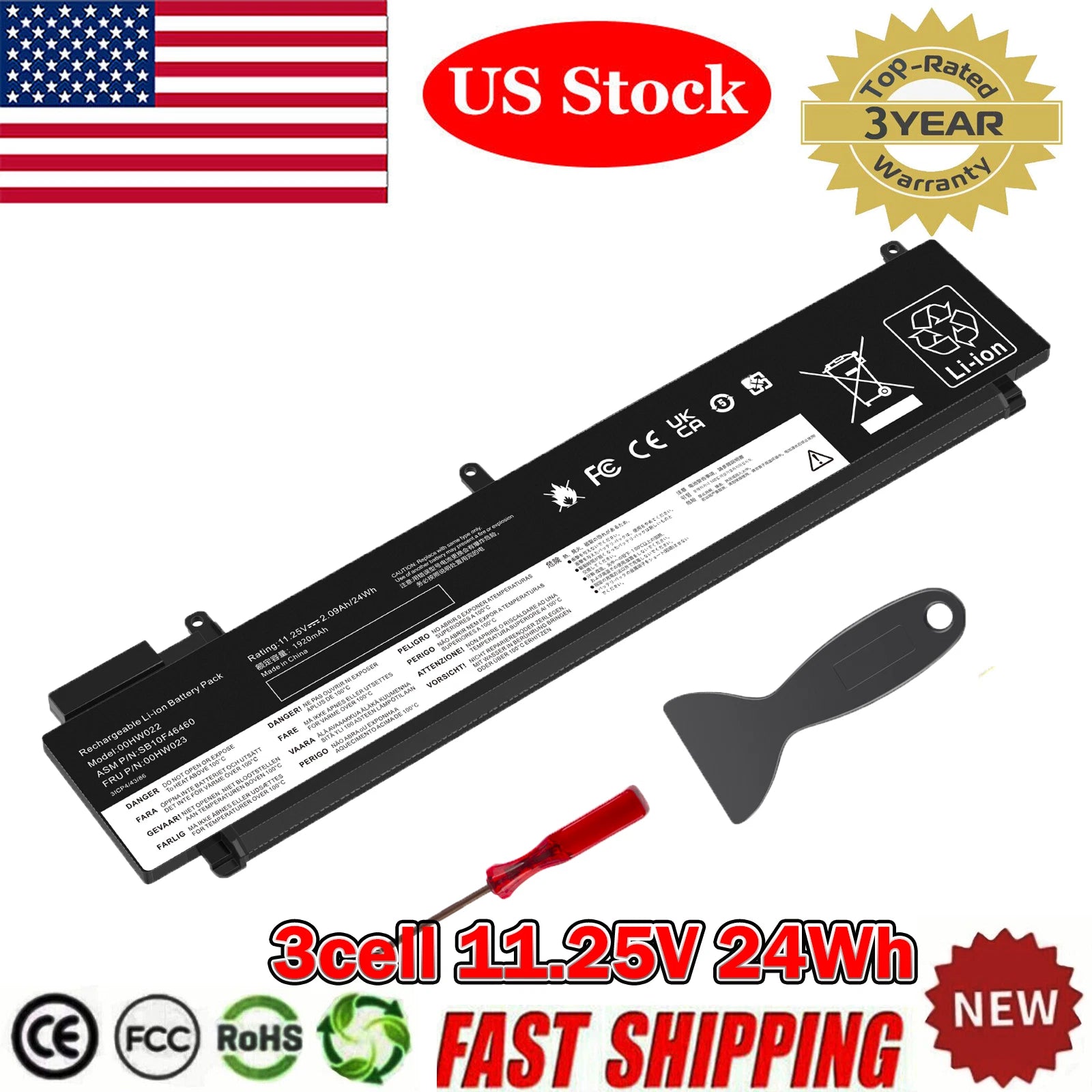 Battery/Charger For Lenovo Thinkpad T460s T470s Series 00HW022 00HW023 00HW036