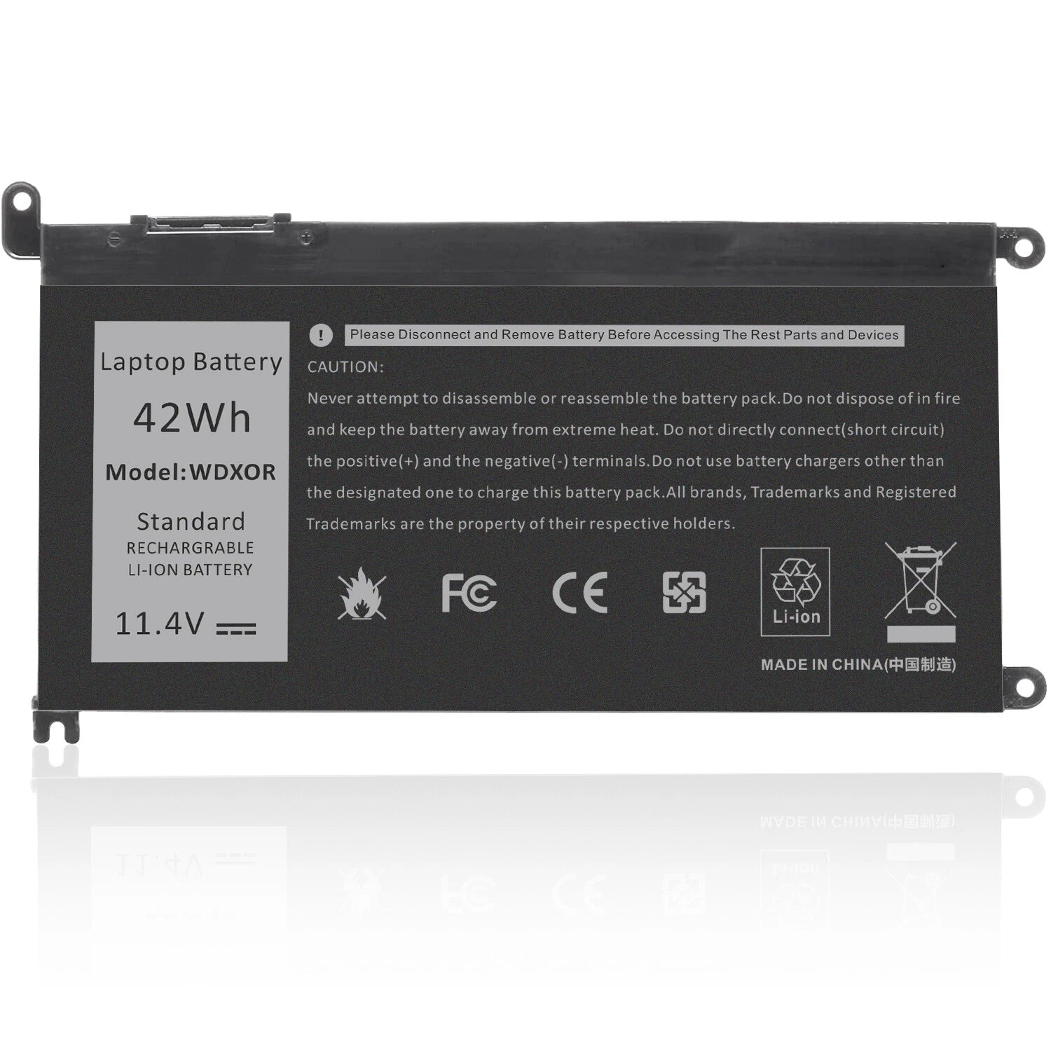For DELL Inspiron Battery WDX0R 42Wh 15 5567 5568 13 5368 7368 7569 7579 WDXOR