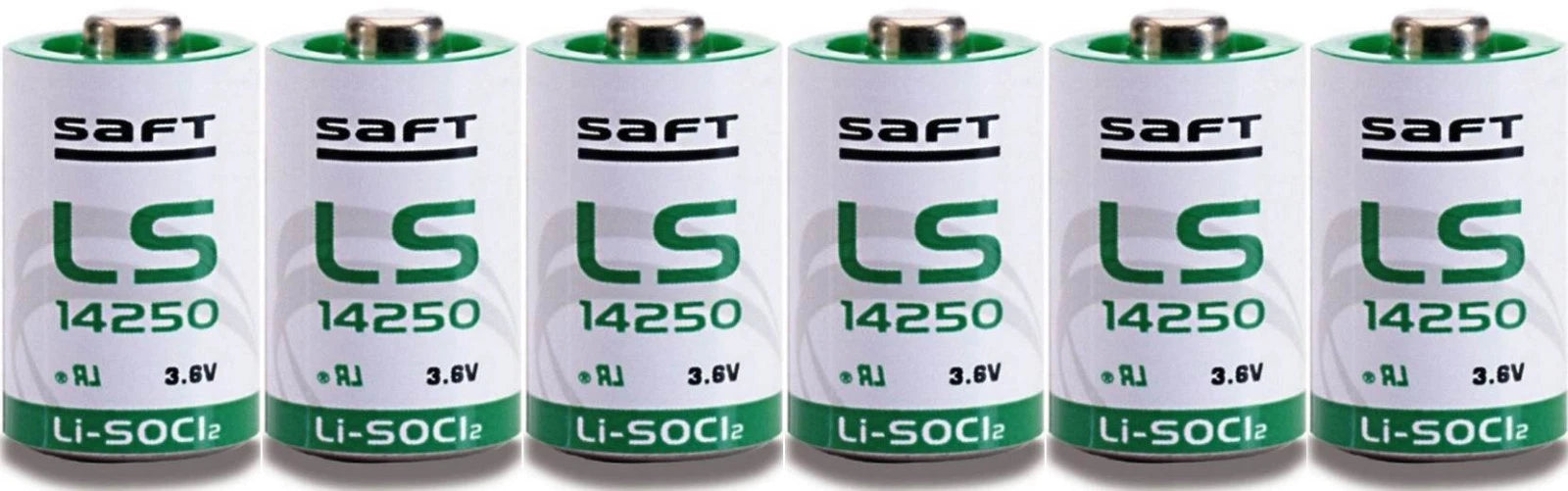 6 SAFT LS14250 LS14250 3.6V 1/2 AA lithium Batteries