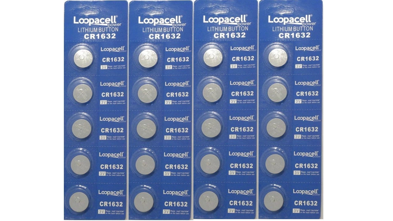 20 PACK FRESH Loopacell CR1632 ECR1632 1632 3V Lithium Coin Battery