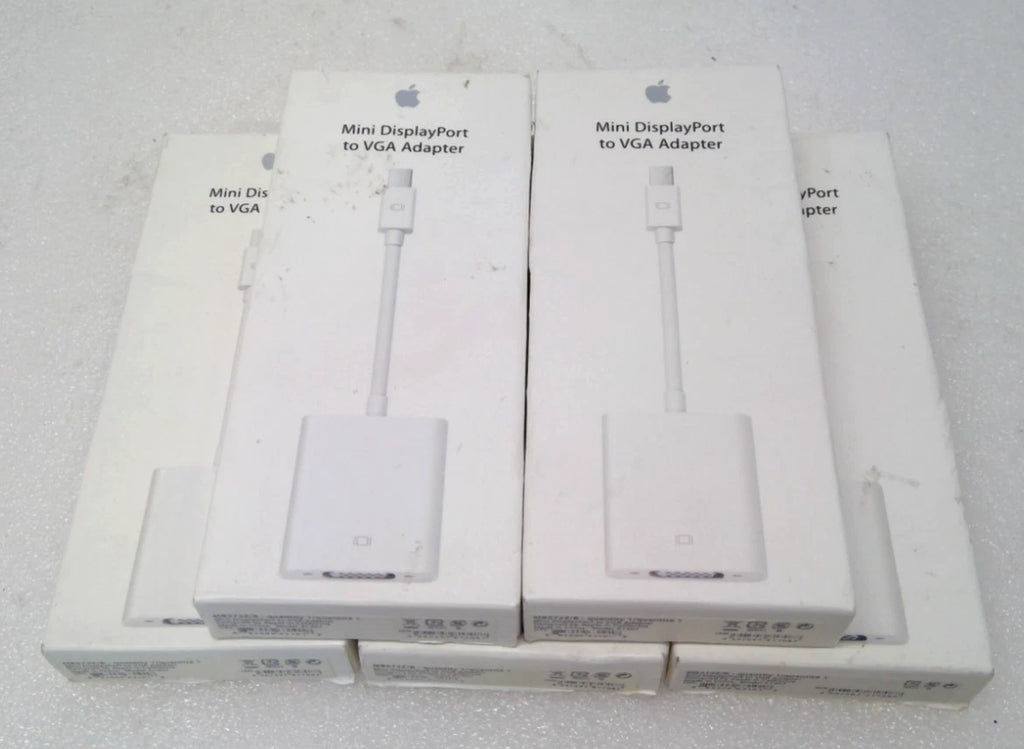 NEW *LOT OF 5* OEM Original Apple A1307 Mini DisplayPort to VGA Adapter - White