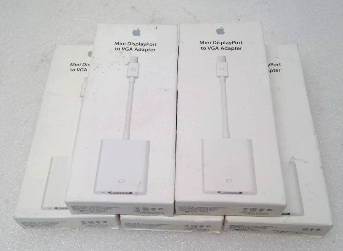 NEW *LOT OF 5* OEM Original Apple A1307 Mini DisplayPort to VGA Adapter - White
