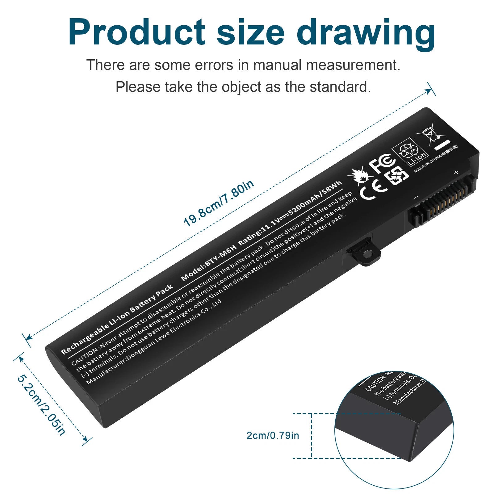 BTY-M6H New Battery For MSI PE60 PE70 GE62 GE72 2QC 2QD GL72 GL62 GP62 GP72
