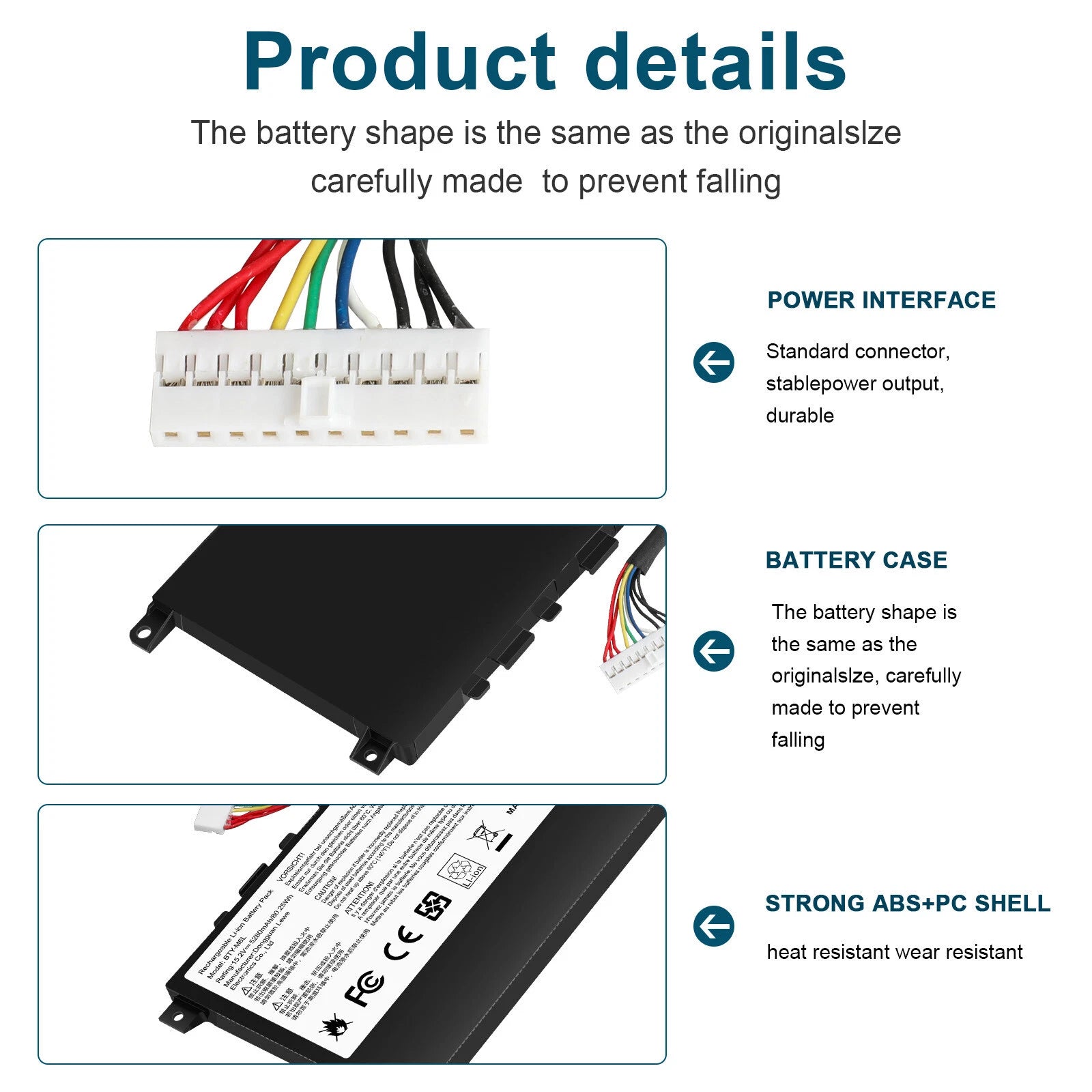 LAPTOP BTY-M6L Battery for MSI GS65 GS75 Stealth Thin 8SE 8SF 8SG Series 80.25Wh