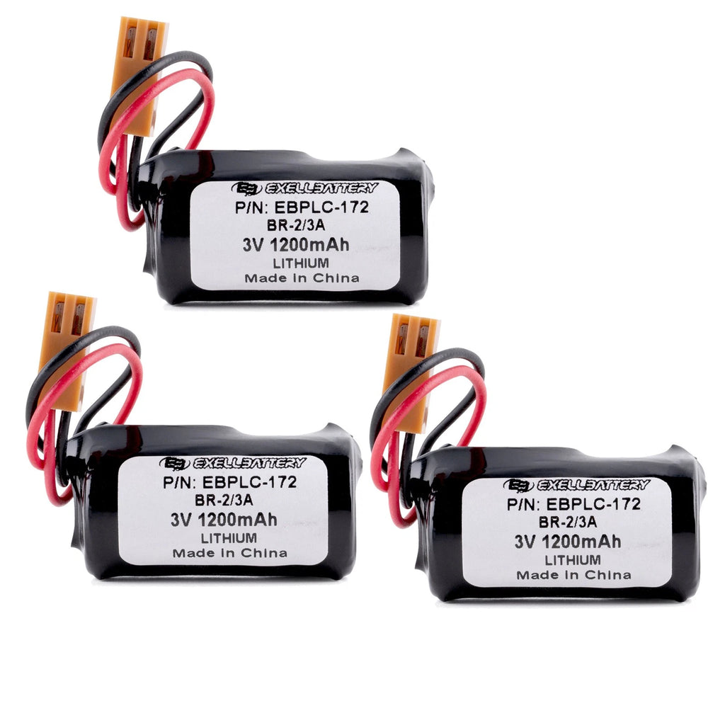 Three Computer Batteries for Cutler Hammer, Newark, Eternacell, Ge Fanuc