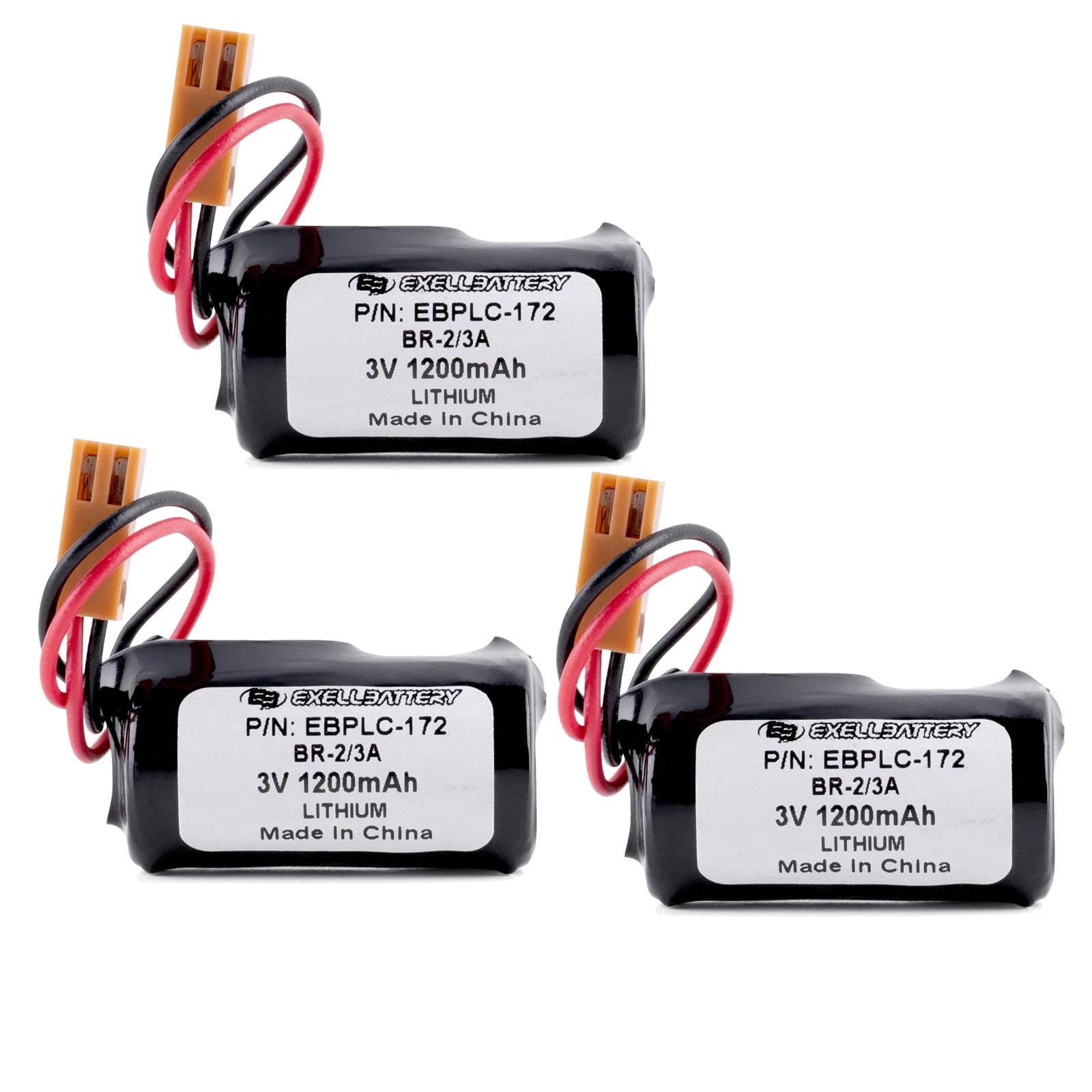 Three Computer Batteries for Cutler Hammer, Newark, Eternacell, Ge Fanuc