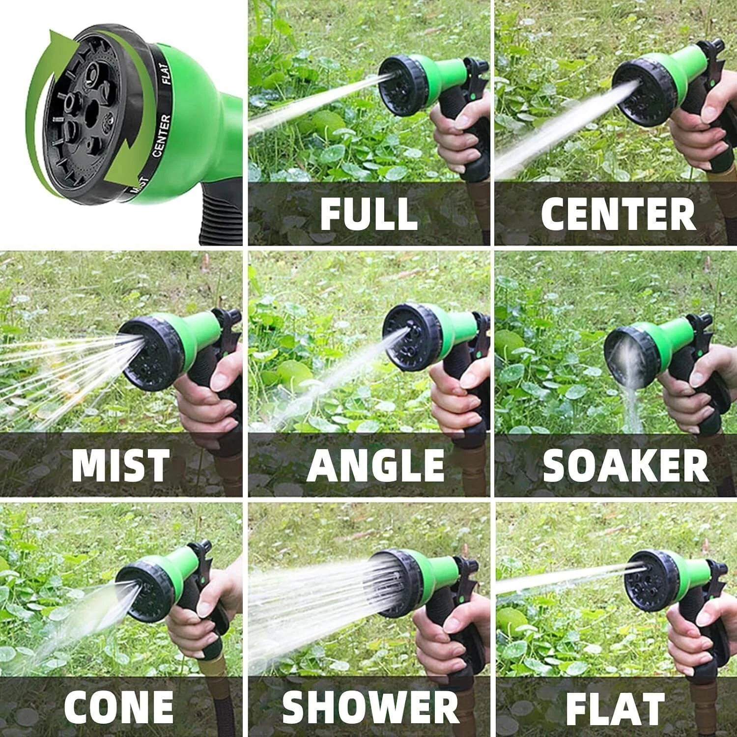 4X Strong Expandable Flexible Garden Hose Water Hose 25, 50, 75, 100FT - Deluxe