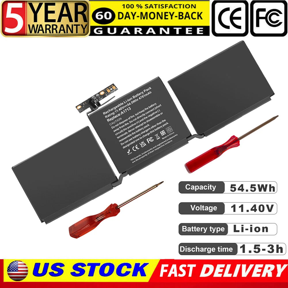 A1713 Battery Replacement For Apple MacBook Pro 13" A1708 Late 2016 / 2017 +Tool