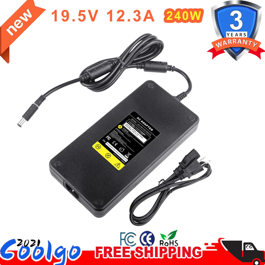 For Dell PA-9E 240W 19.5V 12.3A Power Supply Adapter FHMD4 GA240PE1-00 FWCRC