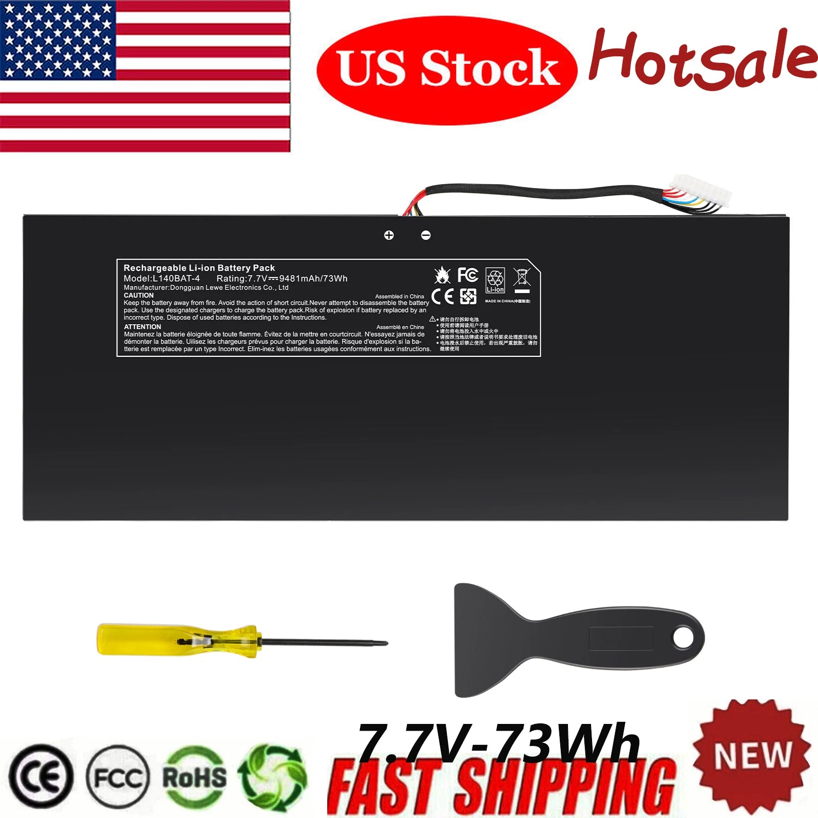 L140BAT-4 For CLEVO L140CU L141CU L140MU L141MU 2ICP5/50/112 VIA 14 Battery