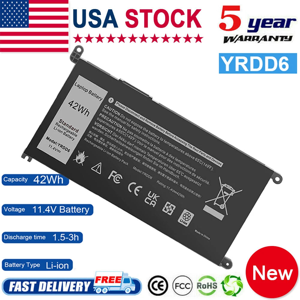 YRDD6 Battery For Dell P111G P116G P61F P70F P76F P78F P85F P92G P93G VM732